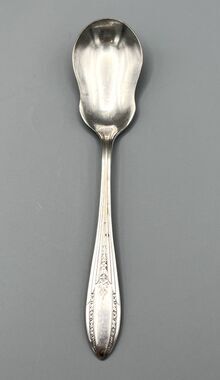 Vtg Regal Mayfield/Arden Sugar Spoon 6" Silverplate Glossy Art Deco 1933